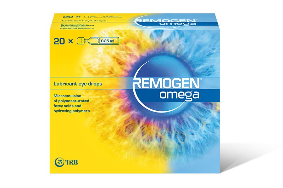 Collirio lubrificante Remogen Omega confezione